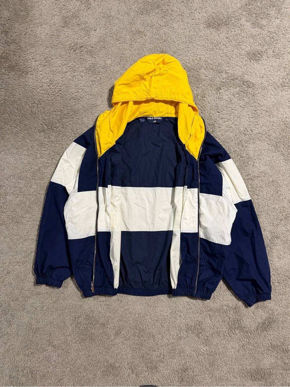 Vintage 1990s Polo Sport by Ralph Lauren colorblocked windbreaker jacket